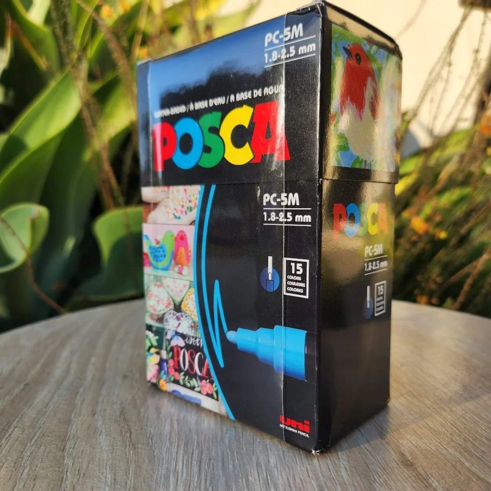 NEW 15 POSCA Paint Markers 5M Medium Tip Acrylic Paint Pens Art Supplies